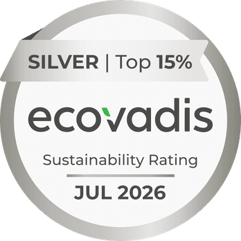 Médaille EcoVadis Silver, top 15 %, juillet 2026